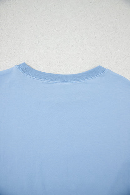 Blue Flag Bow Graphic Tee Flag Day Independence