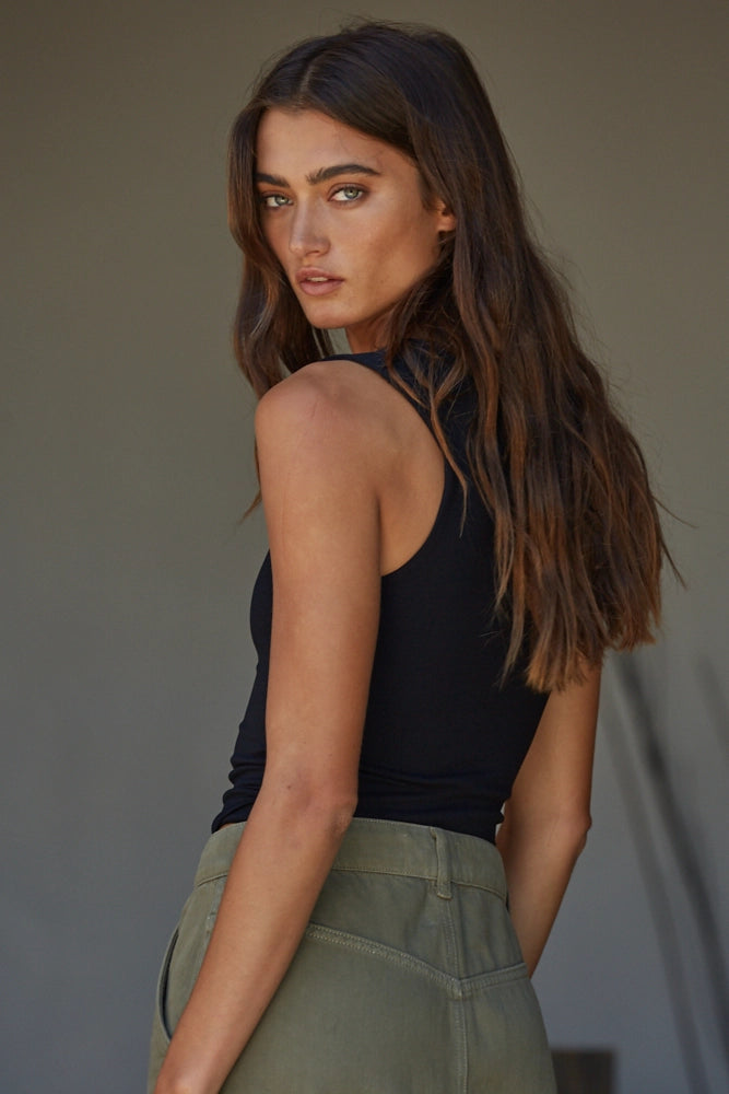 Seamless Double Layer Scoop Neck Sleeveless Tank Top