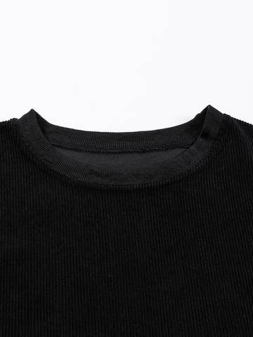 Cowboy Christmas Santa Ribbed Corduroy Oversized Sweatshirt