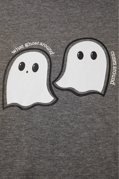 Cute Ghost Graphic Halloween Hoodie Oversized Pullover