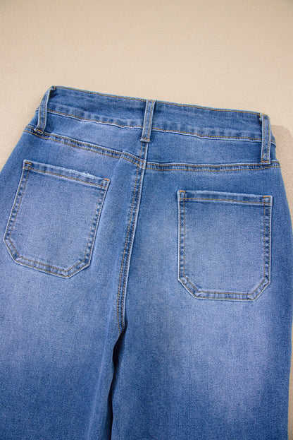 Breen Cropped High Rise Wide Leg Denim Pants