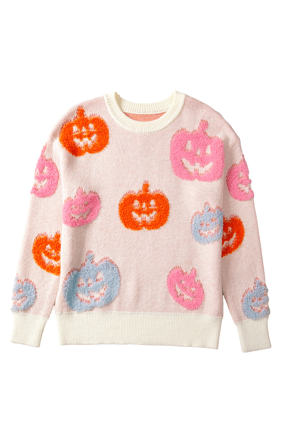 Cozy Halloween Jack-O’-Lantern Knit Pullover Sweater