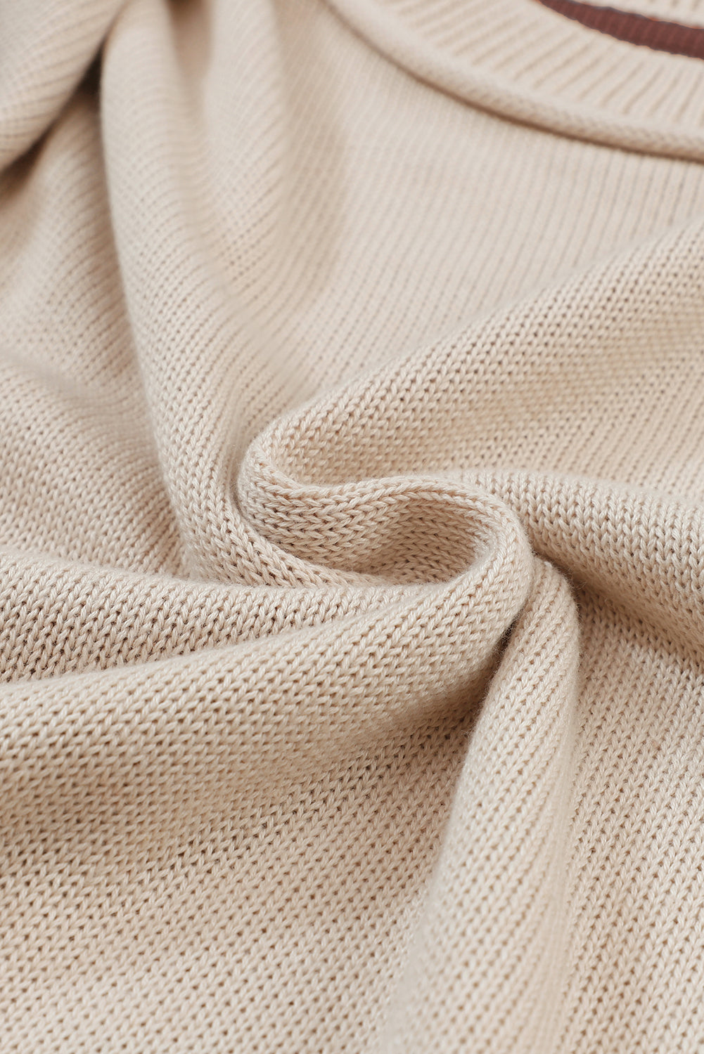 Colorblock Bishop Sleeve Ribbed Knit Sweater
