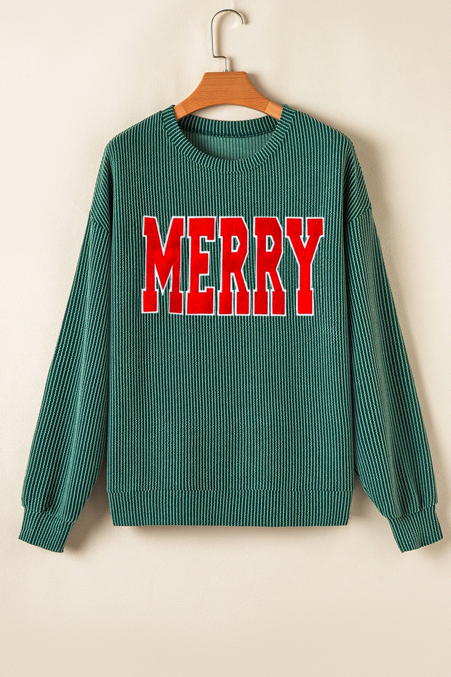 JOLLY Ribbed Knit Long Sleeve Top and Pants Set