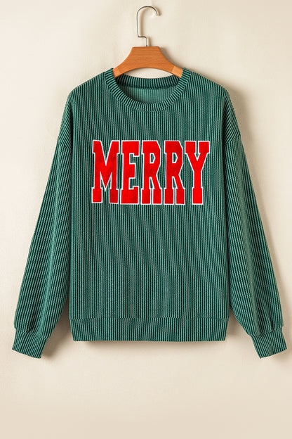 JOLLY Ribbed Knit Long Sleeve Top and Pants Set