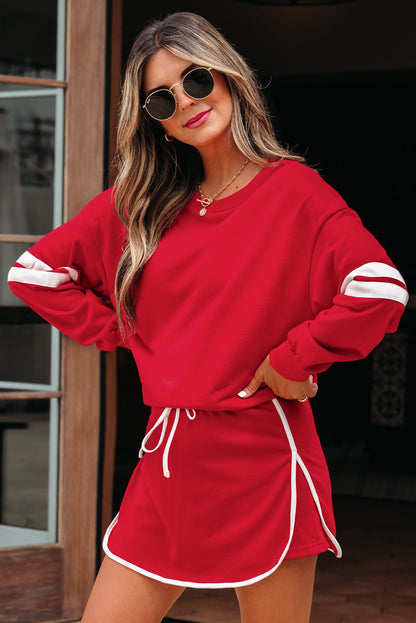 Orange Game Day Varsity Sweatshirt & Skort Set