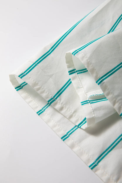 Mint Green St Patrick’s Striped Short Sleeve Shirt Dress
