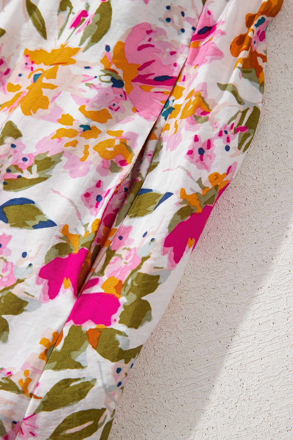 Easter Floral V Neck Short Sleeve Boho Maxi Dress