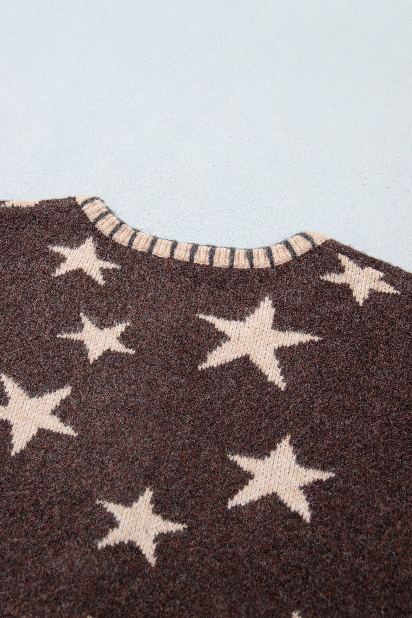 Star Pattern Knit Button Front Cardigan