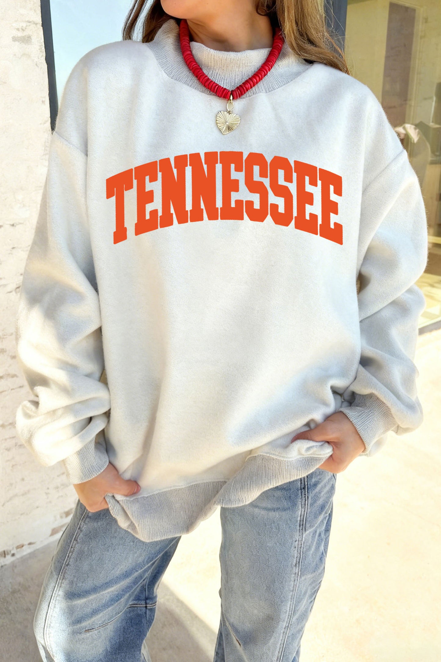 Tennessee TN Reversible Game Day Mock Neck Sweatshirt