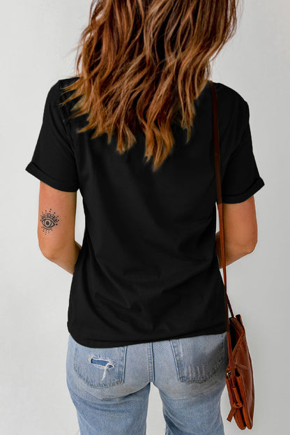 Black Hello Fall Pumpkin Graphic Thanksgiving T Shirt