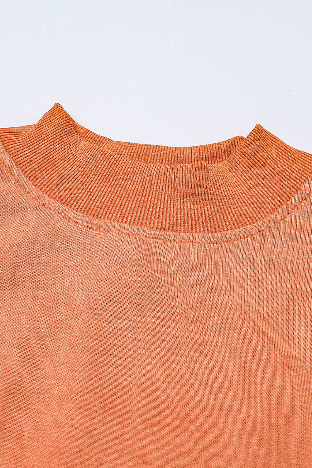 Orange Washed Drop Shoulder Crewneck Sweatshirt Oversized