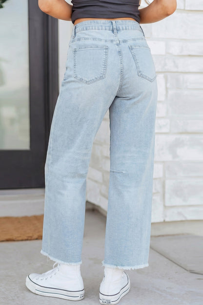 Back to School Gameday Sequin Football Raw Hem Jeans