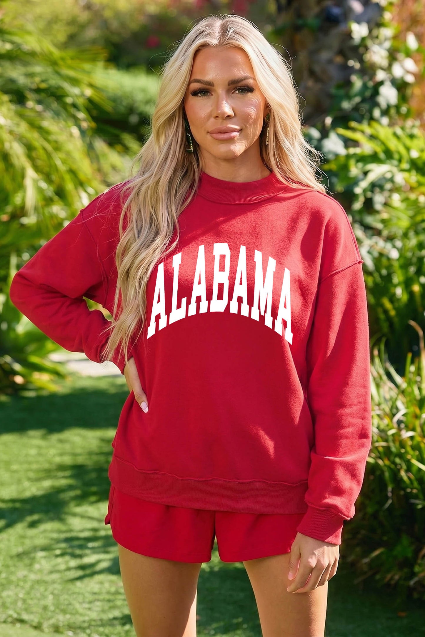 Alabama AL Reversible Game Day Mock Neck Sweatshirt