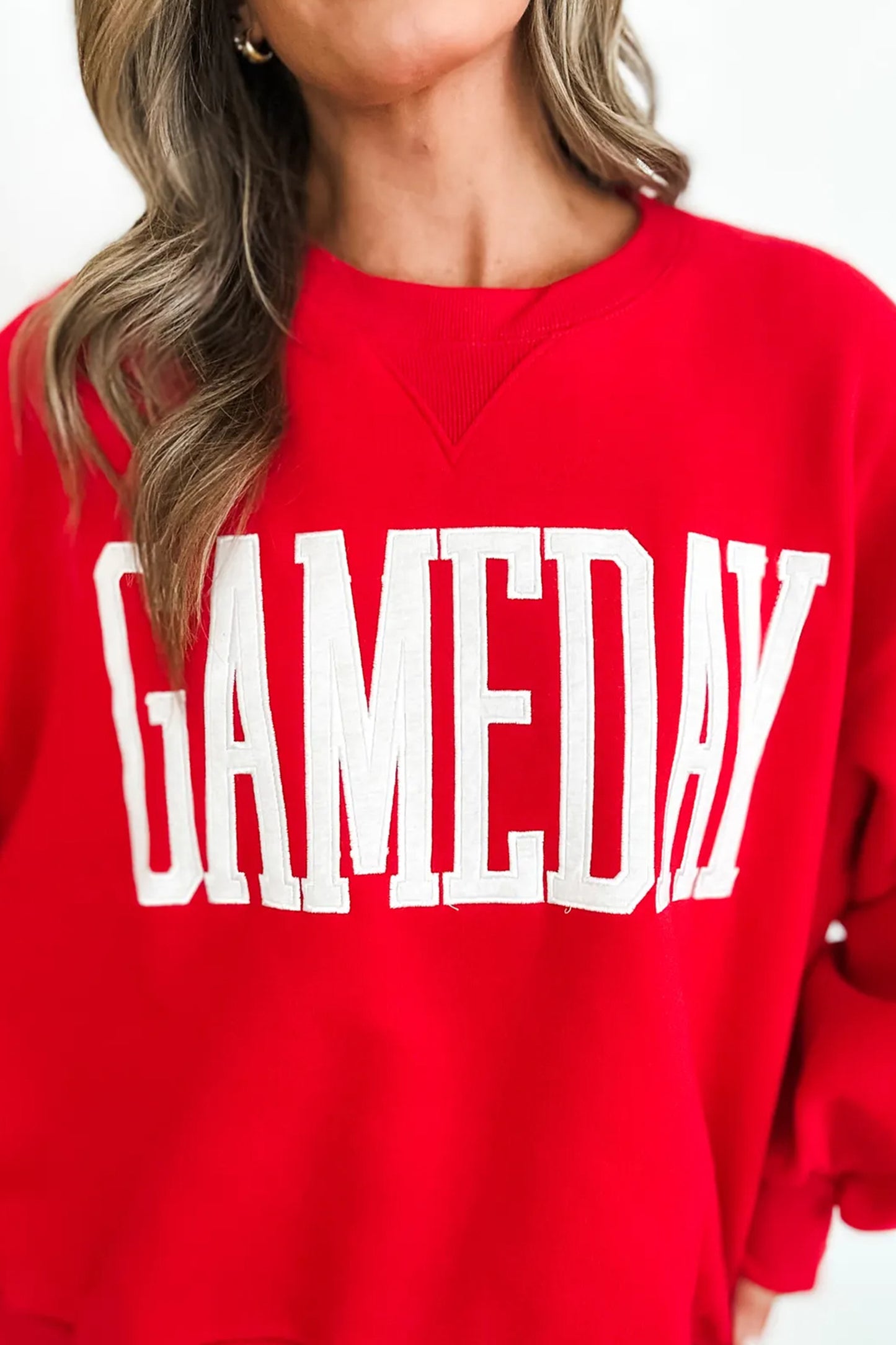 Fiery Red GAMEDAY Oversized Crewneck Sweatshirt