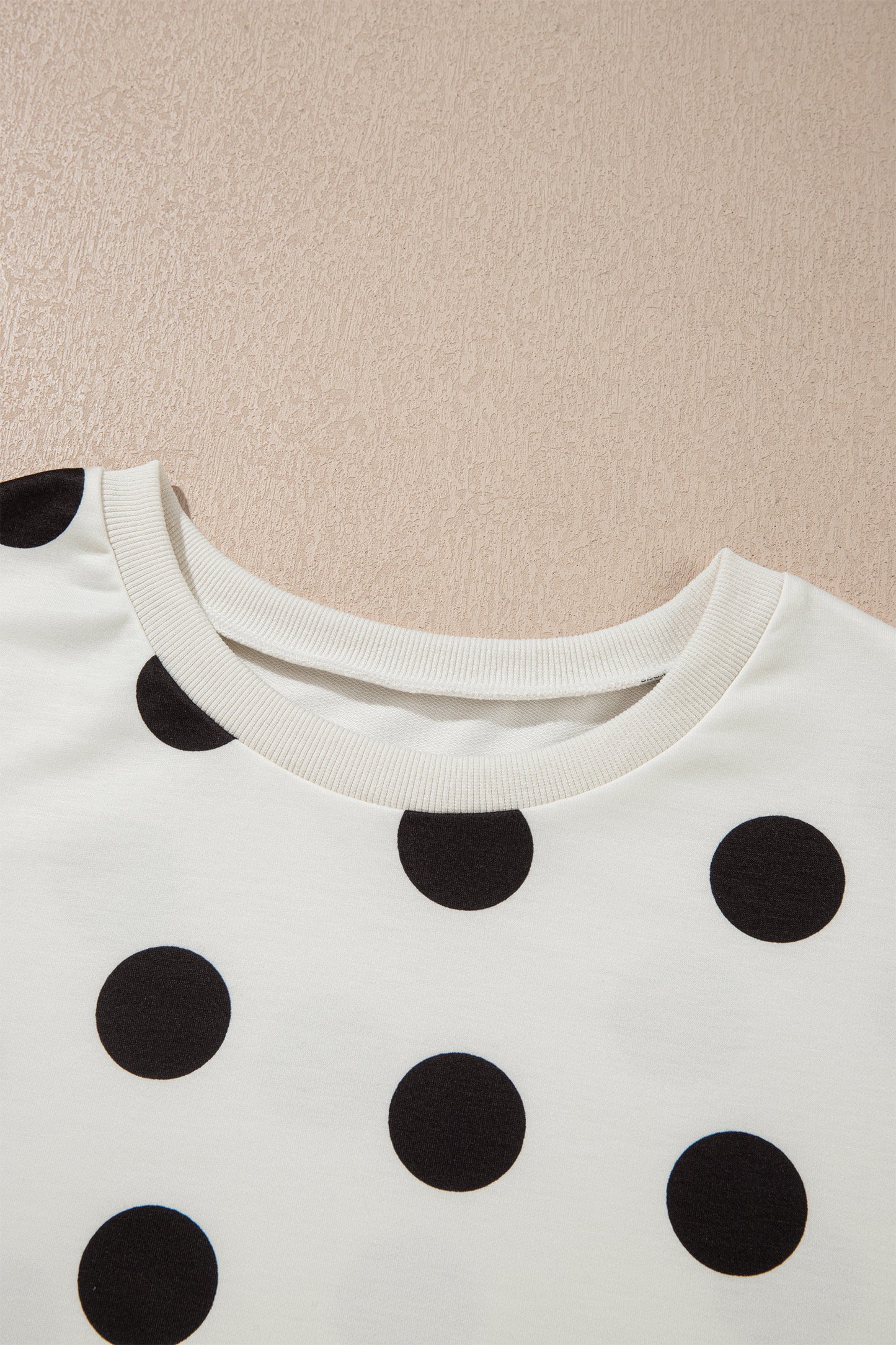 Polka Dot Lounge Set Tee and Drawstring Shorts Set
