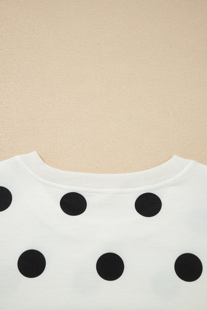 Polka Dot Tank Top Split Skort 2 Piece Lounge Set