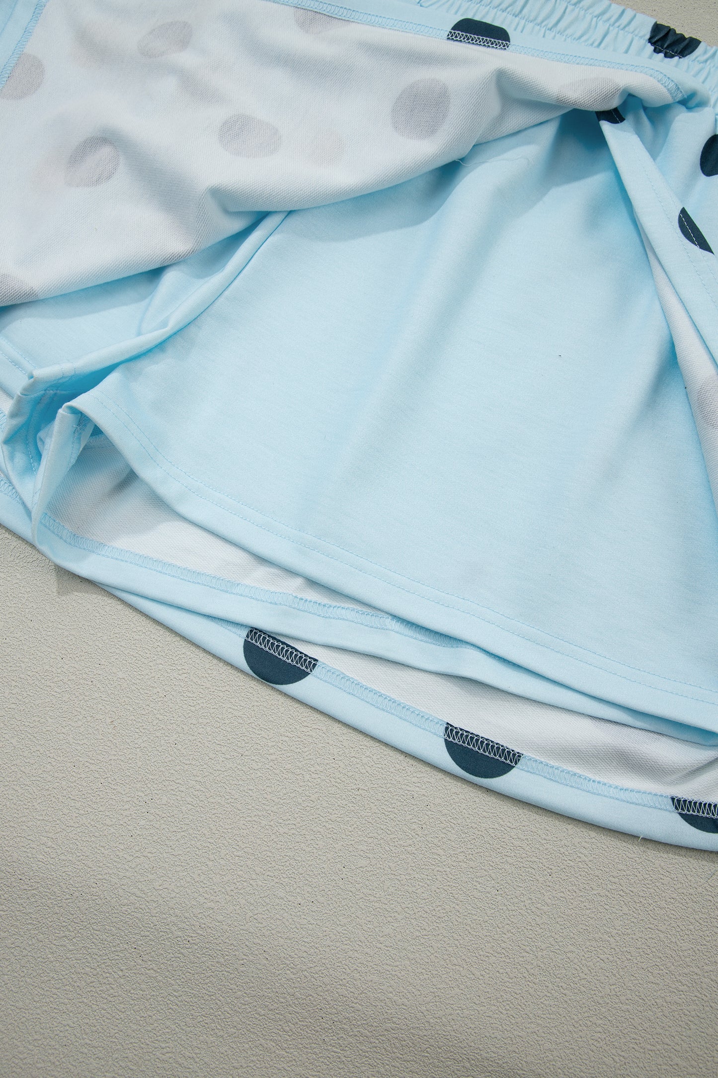 Polka Dot Tank Top Split Skort 2 Piece Lounge Set