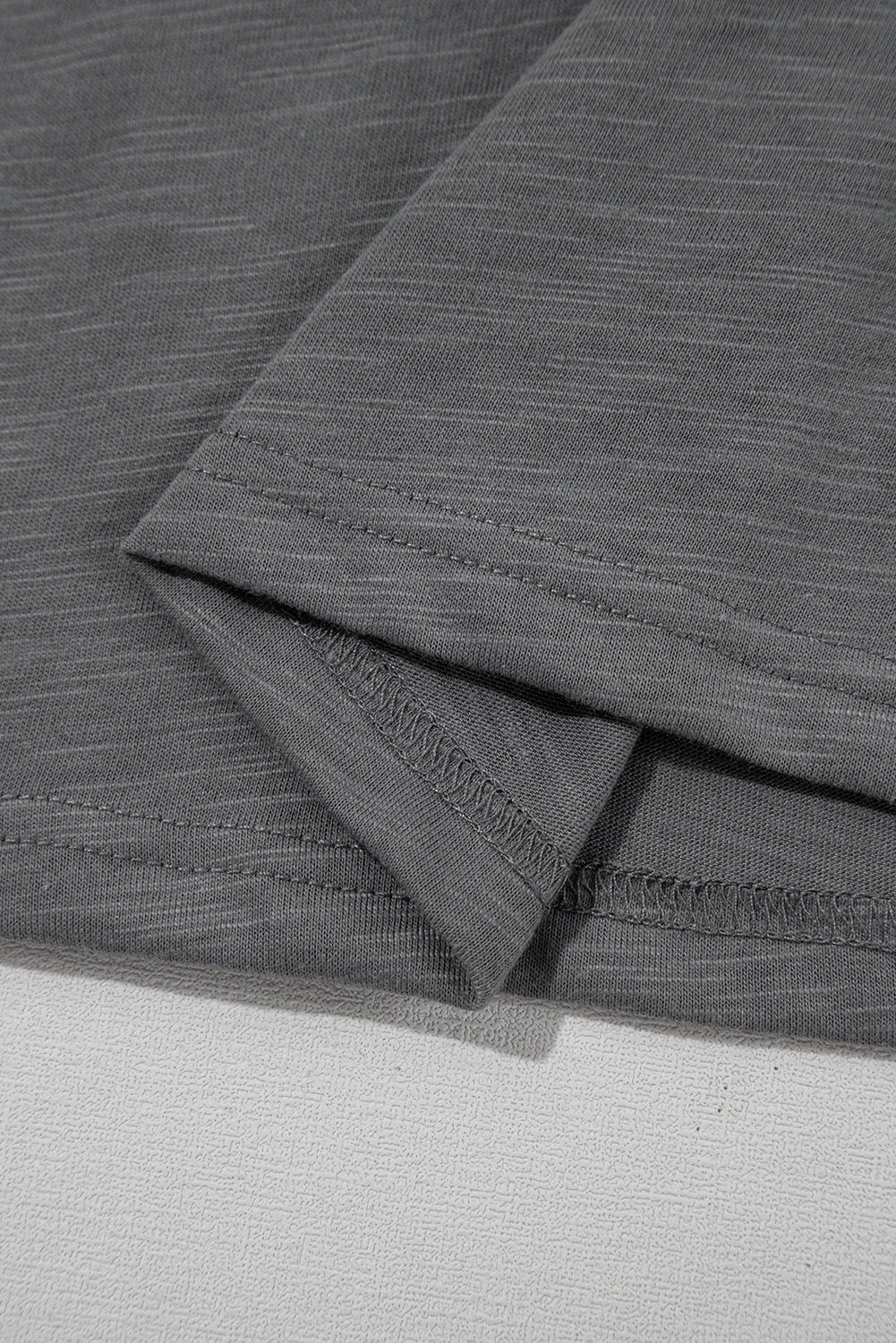 Dark Grey Ruffle Sleeve Casual Tee Boutique Summer Top