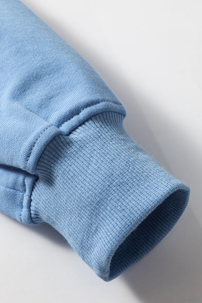 Mauve Colorblock Drop Shoulder Oversized Sweatshirt