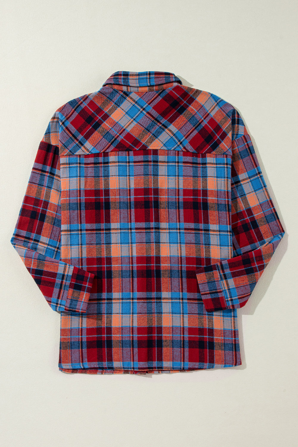 Retro Plaid Button-Down Shacket – Casual Western Layering Piece