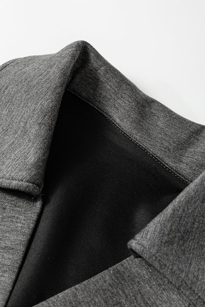 V Neck Collared Sweatshirt and Sweatpants Lounge Set
