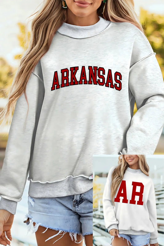 Arkansas AR Reversible Game Day Mock Neck Sweatshirt