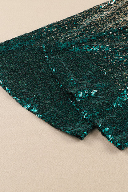 Mardi Gras Green Ombre Sequin Flare Pants