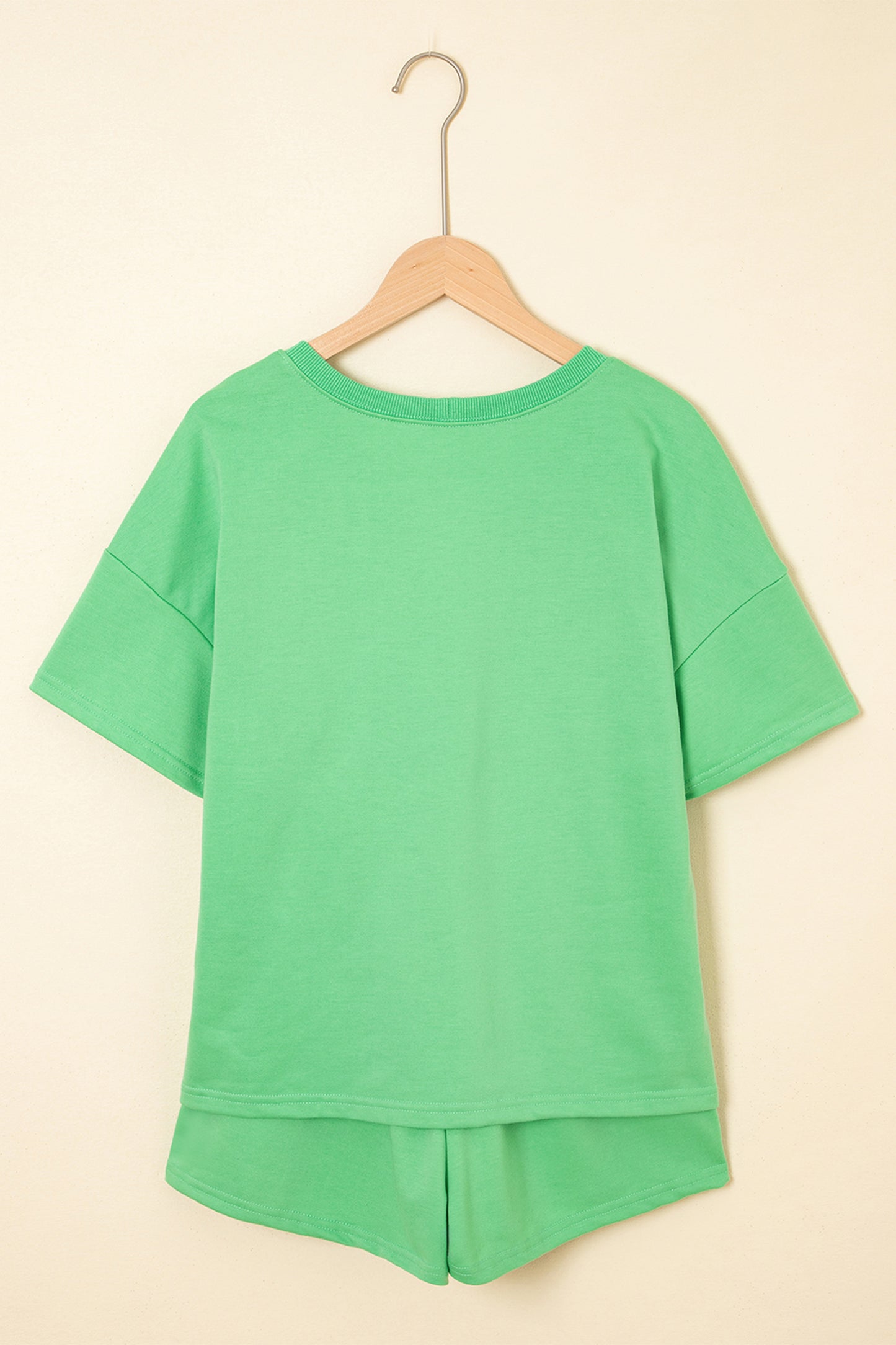 Mint Green Mardi Gras Sequin Mask Tee & Shorts Set