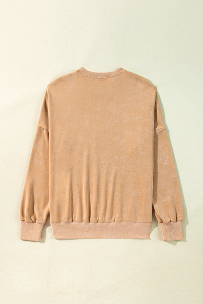 Leopard Game Day Football Oversized Graphic Sweatshirt