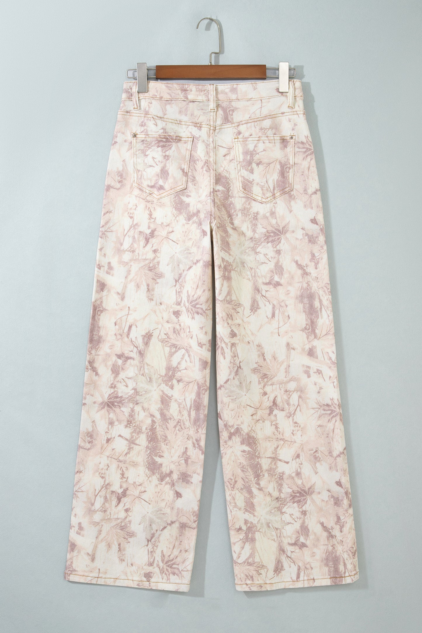 Khaki Woodland Camo Tummy Control Denim Wide Leg Jeans