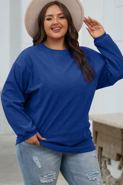 Festival Ribbed Corduroy Oversized Sweatshirt