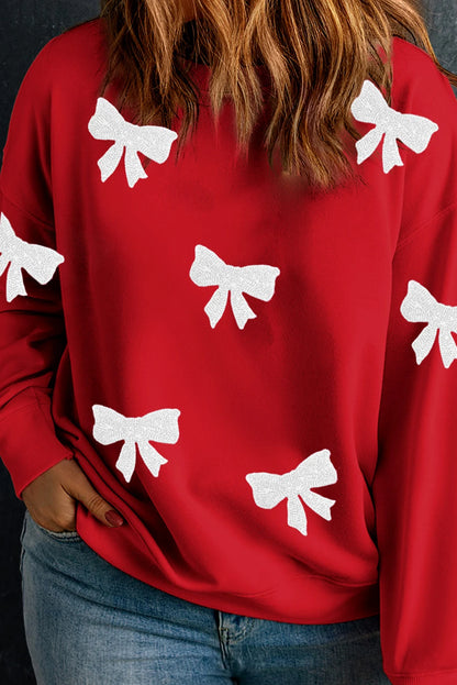 Apricot Valentines Drop Shoulder Plus Size Sweatshirt