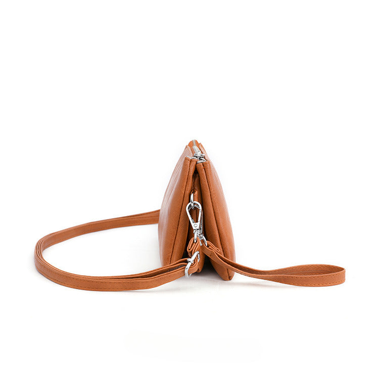 Envelope Style Crossbody Wallet Clutch with Zipper Closure