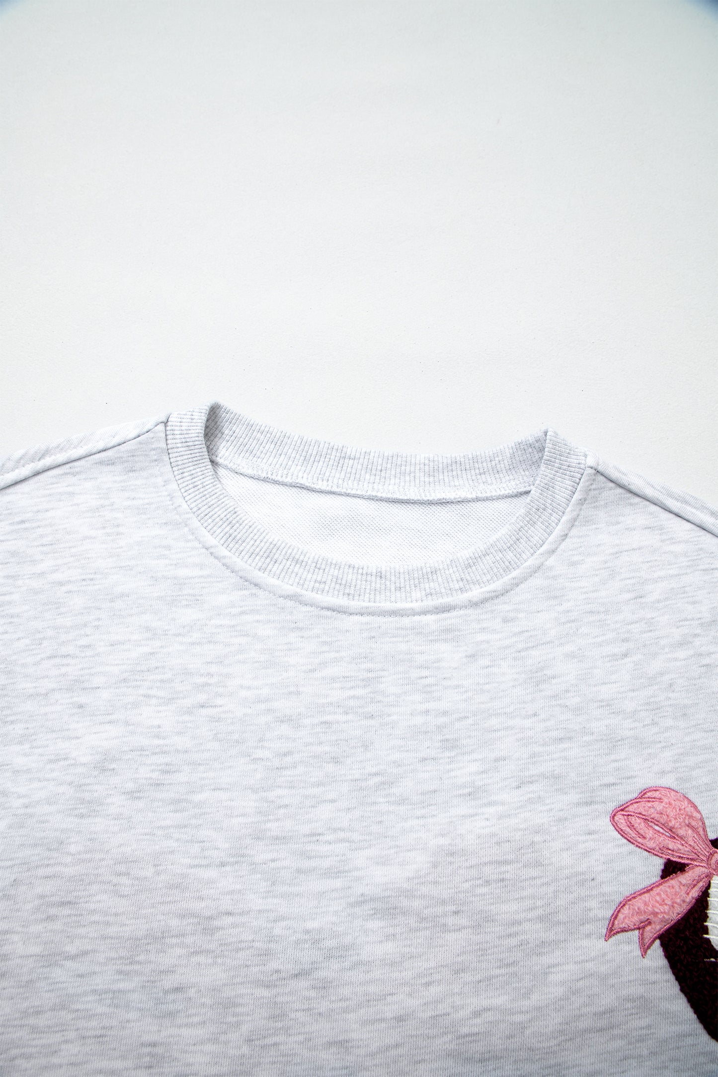 Embroidered Football Bow Back Game Day Sweatshirt