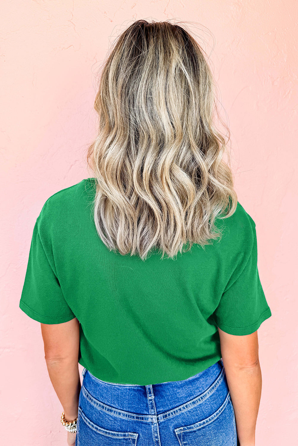 St. Patrick's Day Lucky Rhinestone Clover Graphic Tee