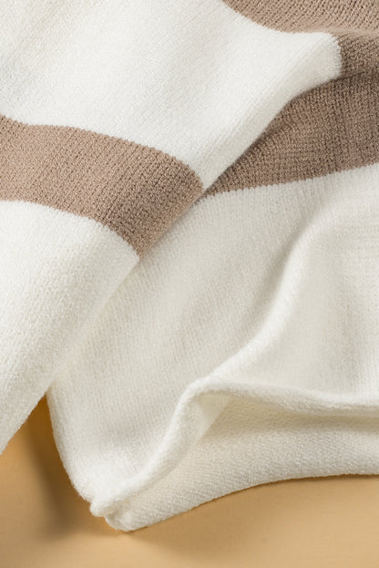 Khaki Stripe Lightweight Knit Short Sleeve Top