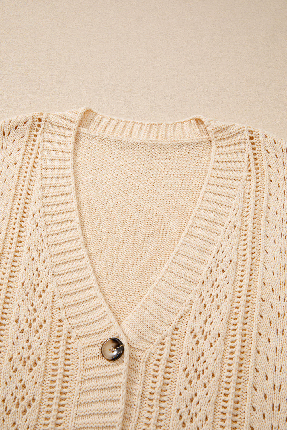 Canton Open Knit Drop Shoulder Sweater Cardigan