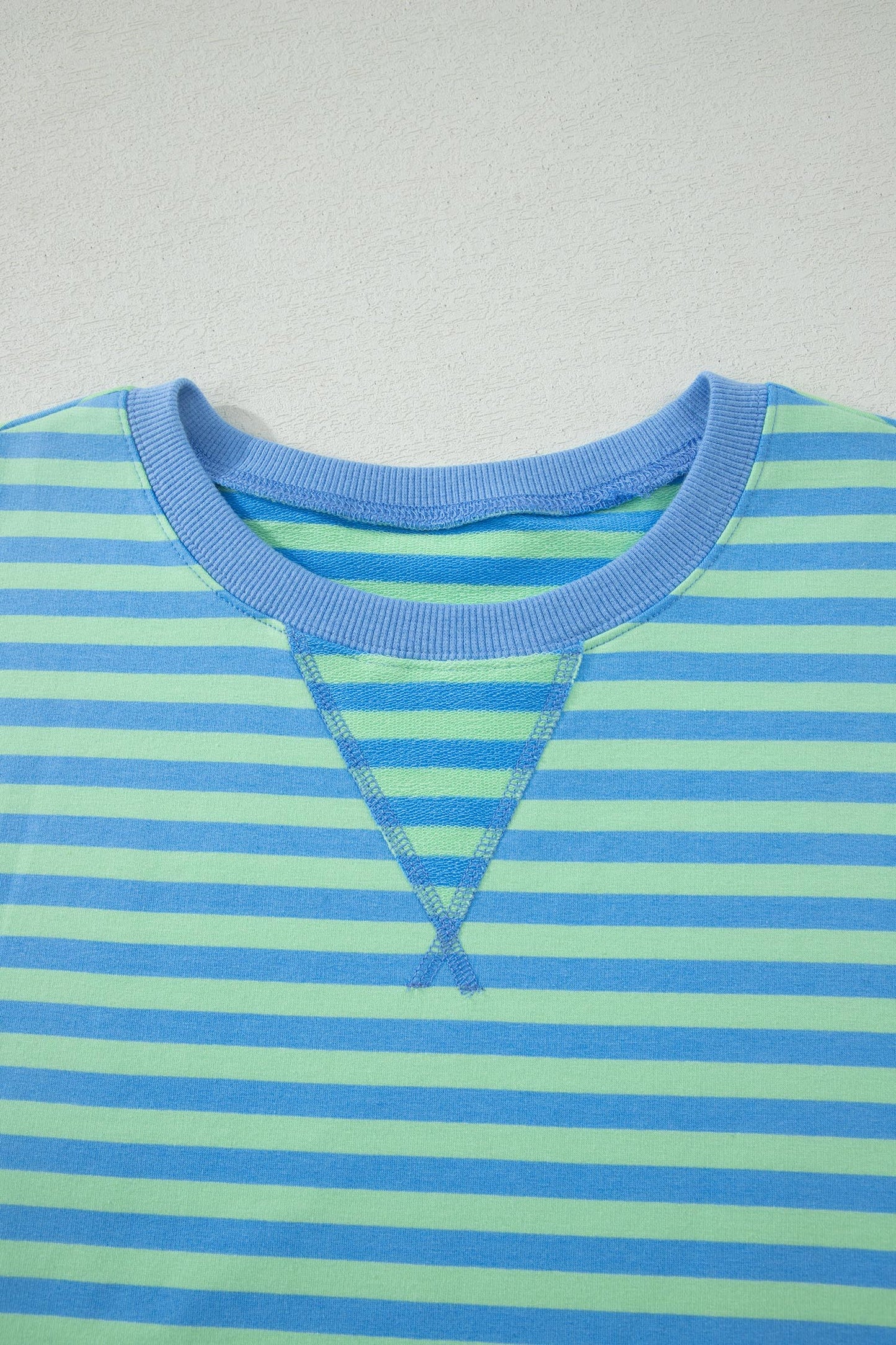 Green Striped Cotton Shorts Set Lounge Outfit