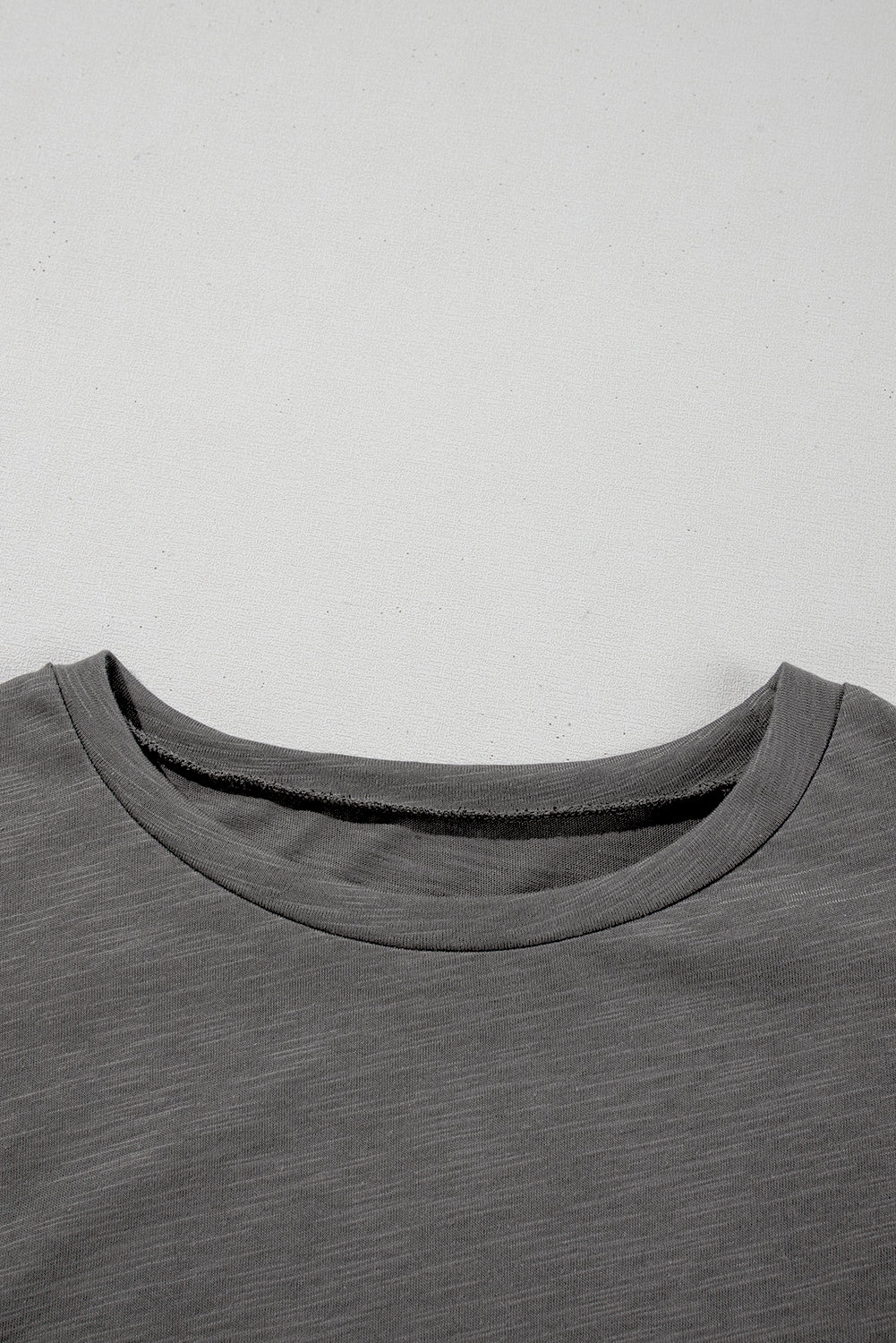 Dark Grey Ruffle Sleeve Casual Tee Boutique Summer Top