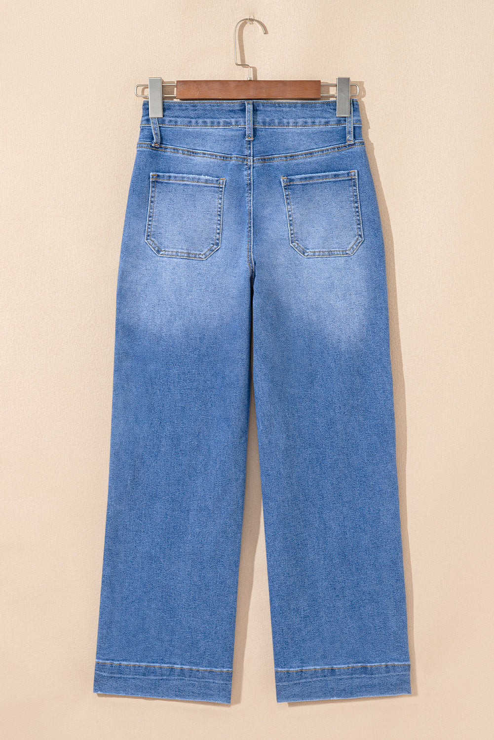 Breen Cropped High Rise Wide Leg Denim Pants
