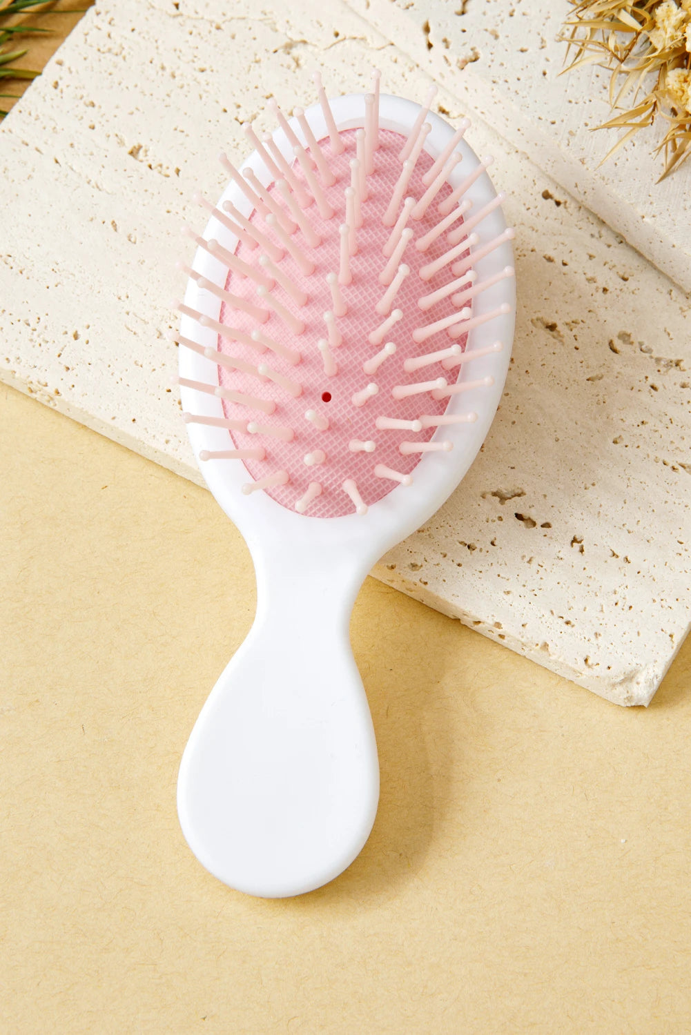 White 3D Bow Cushion Hair Brush Scalp Massage Comb