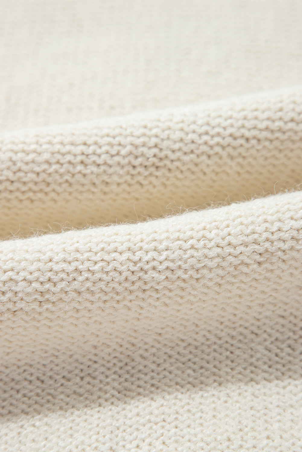 Gold Flame Colorblock Cable Knit Sweater Drop Shoulder