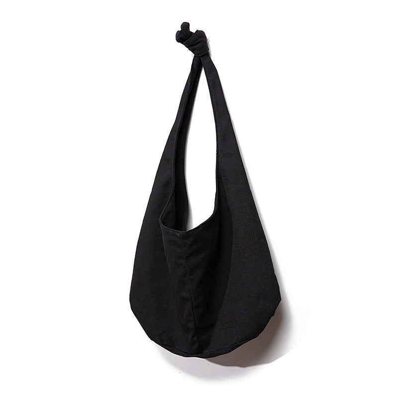 Minimalist Canvas Slouchy Shoulder Hobo Bag for Women