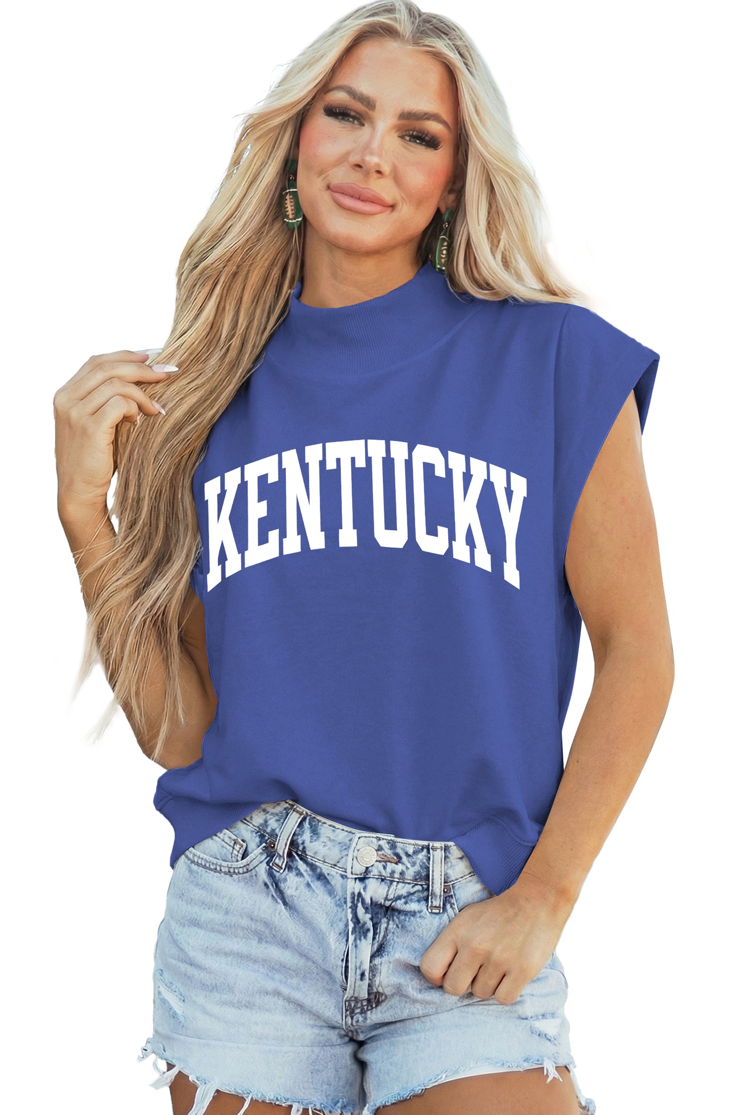 KENTUCKY Graphic Tee Women Sleeveless Summer Top