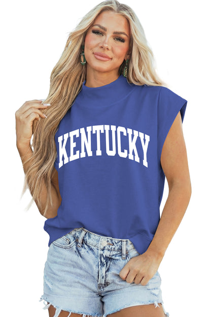 KENTUCKY Graphic Tee Women Sleeveless Summer Top