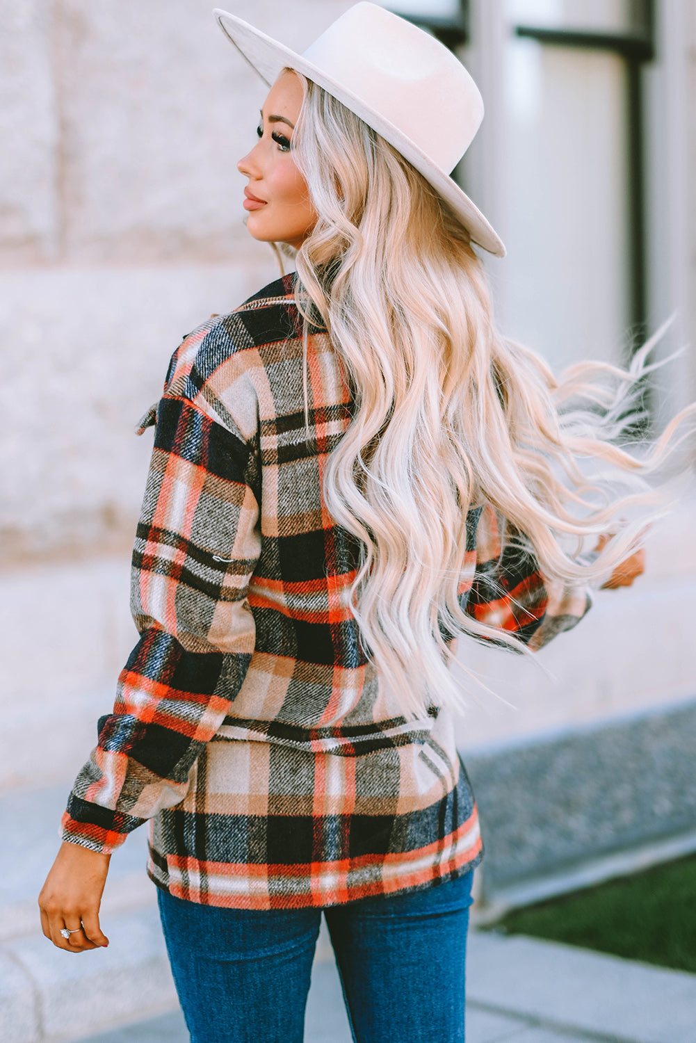 Plaid Button Down Oversized Shacket