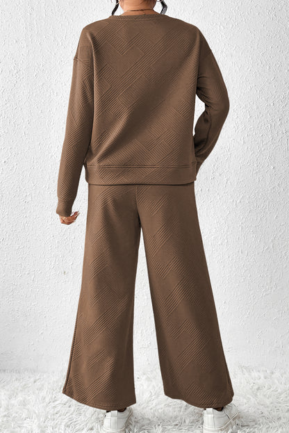 Dahlia Ultra Loose Textured 2pcs Slouchy Outfit