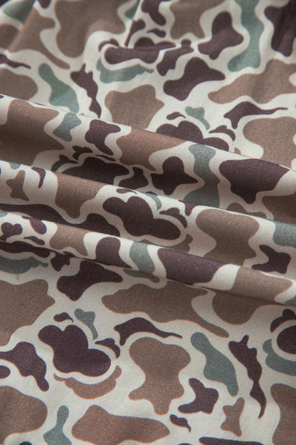 Camo Lace Trim Boxer Shorts Drawstring Lounge Shorts