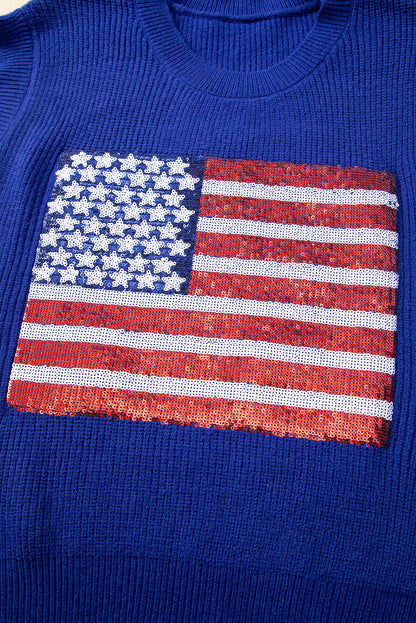 Bonbon Sparkling American Flag Knitted Vest